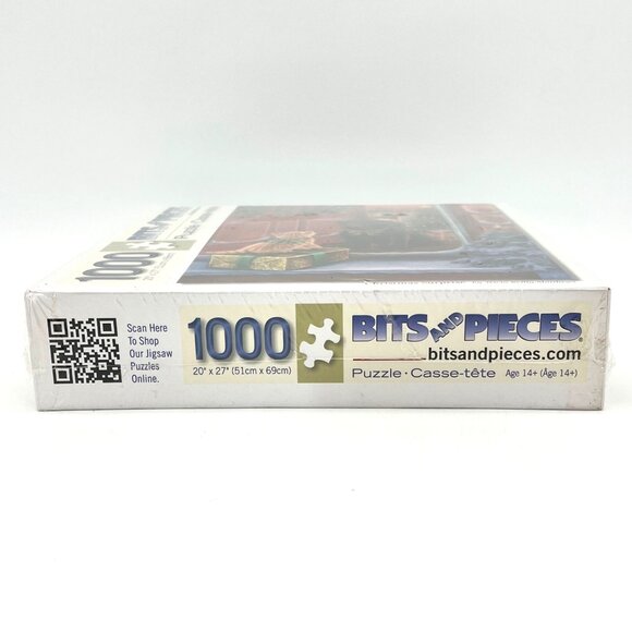 Bits & Pieces 1000 Piece Puzzle Christmas Surprise Holiday Dog Cat Scene Age 14+ - Picture 5 of 9